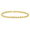 thumbnail image 1 of Mens Rope Chain Bracelet in 14K Yellow Gold (9.0 inches), 1 of 5