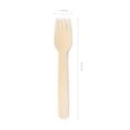 thumbnail image 2 of Ofourteen Disposable 6.25 inch Wooden Fork, 100-Count, Made of Magnolia Wood, 2 of 6