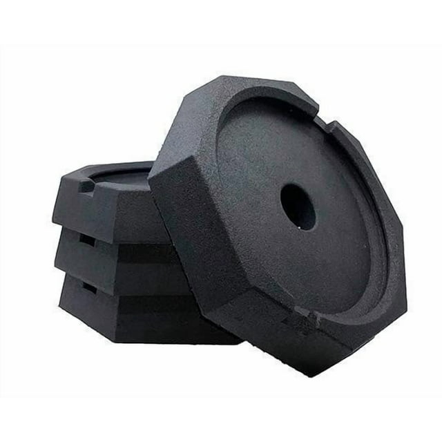 SnapPad Jack Pad HI10SP4 HiWay; Rubber; Fits 10 Inch Round Jack Foot; Black; 11-3/4 Inch Diameter; Set Of 4