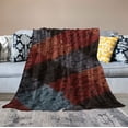 thumbnail image 2 of HENGT  - Throw Blanket, Reversible Sherpa Bedding, Buffalo Plaid Home Decor for All Seasons (Red/Black, Throw), 2 of 6