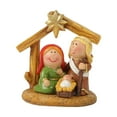 thumbnail image 2 of Mejor estatua de belén navideño - Pequeña figura de nacimiento de Jesús de resina para decoración navideña de sobremesa, 2 of 6