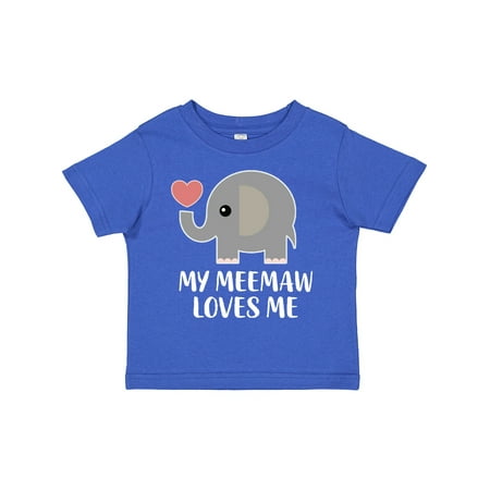 

Inktastic My Meemaw Loves Me Grandson Granddaughter Gift Toddler Boy or Toddler Girl T-Shirt