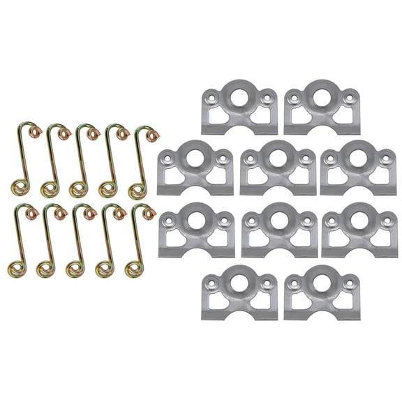 Speedway Motors 1/4 Turn Panel Fastener Lightened Spring Plates and Mounts Steel Natural Finish 1.47 Inch Length Pack of 10 for Body Panels and Hoods