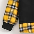 thumbnail image 6 of Xudanell Baby Clothes Boy Letter Checkered Toddler Outfits for Boys Hooded Sweatshirt Large Pocket Pants Kids Clothes, 6 of 7