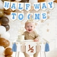 thumbnail image 7 of EMPIRE PARTY Supply Half Birthday Decorations Blue for Boy, Halfway to One Baby Party Supplies (Blue), 7 of 7