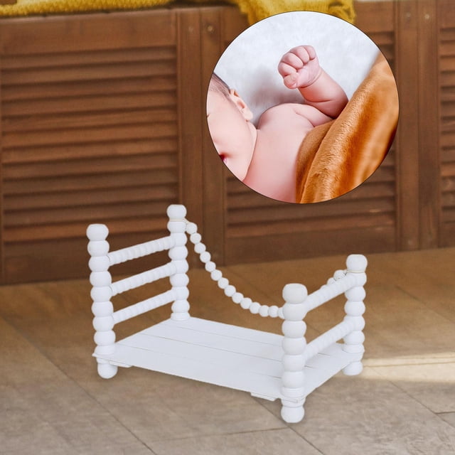 Baby Photoshoot Props Bed Studio Props Doll Bed Fondo de fotografía de moda linda opción 3 Baoblaze Accesorio de fotografía recién nacido