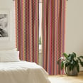thumbnail image 2 of Ambesonne Geometric Curtains, Zig Zag Chevron Shape, Pair of 28"x63", Multicolor, 2 of 5
