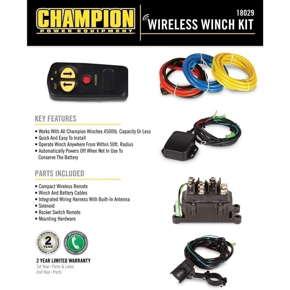 Auto Parts & Accessories Champion Wireless Winch Remote Control Kit for 5000lb or Less ATV/UTV