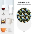 thumbnail image 6 of KLL Watercolor St Patrick Day Drink Coasters Set of 4,PU Leather Absorbent Coasters Set Decorative Coffee Cup Coasters Housewarming Gift for Home Decor-Round Shape, 6 of 6