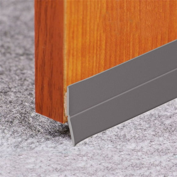 Door Sealing Strip, Transparent Windproof Soundproof Seal Strip, Rubber Self-Adhesive Weather Stripping for Doors Windows Bathrooms Laundry Rooms, Gray
