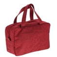 thumbnail image 3 of Bolsa de maquillaje portátil multifunción, organizador de artículos de tocador de viaje, color rojo, 3 of 8