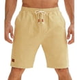 thumbnail image 6 of Yaoyar Mens Casual Shorts 9 Inch Cotton Chino Shorts Elastic Waist Drawstring Summer Beach Shorts with Pockets, 6 of 6
