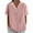 502_Pink, variant on Jxximdong Button Down Shirts for Women, Women's Cotton and Linen Summer Casual Collar Short Sleeved Blouse, Blue Women's Blouses
