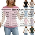 thumbnail image 3 of Annhoo Blouses for Women Dressy Casual Business Ruffle Short Sleeve Tops Summer Crew Neck Peplum Smocked Shirts, 3 of 4