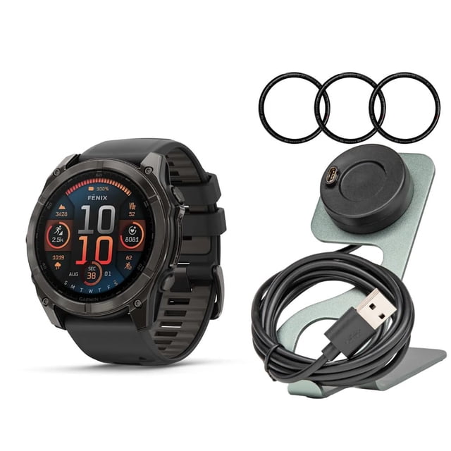 Garmin Fenix 8 51mm AMOLED Zafiro Reloj Inteligente GPS Paquete