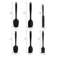 thumbnail image 2 of Silicone Spatula Set 6 Pieces Food Grade Kitchen Utensils with Silicone Brush Heat Spatula - black, 2 of 6
