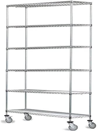 Details about   48" Wide Mobile Wire Shelving 24 Inches Deep 69 Inches High 