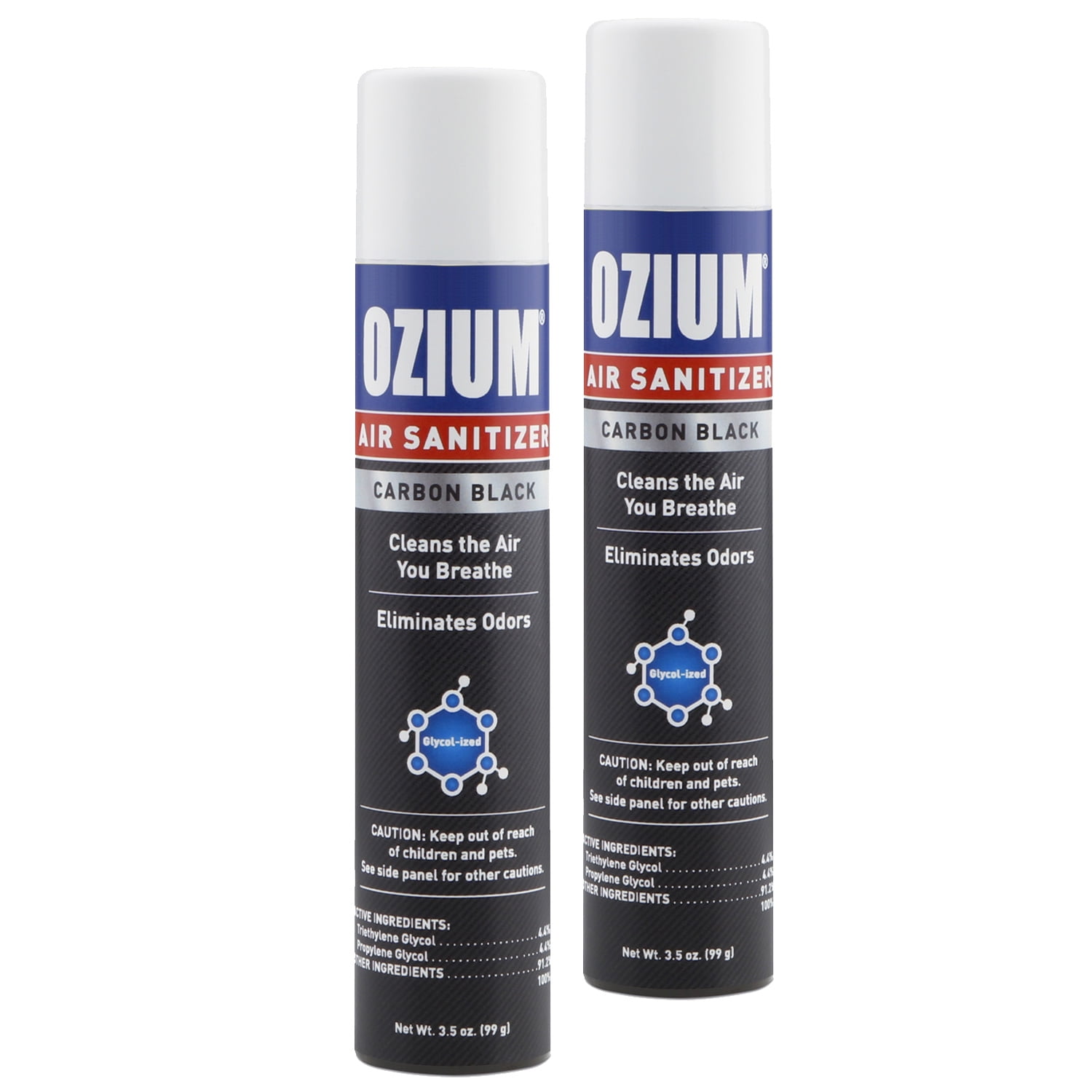 Ozium Air Sanitizer 3.5 oz. Ozium Spray, Carbon Black (2PACK
