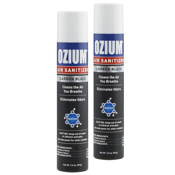 Ozium Air Sanitizer 3.5 oz. Ozium Spray, Carbon Black (2-PACK)
