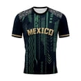 thumbnail image 4 of Zimjoy 2026 Mexico Soccer Jersey for Men Women Unisex Crew Neck Short Sleeve Aztec Calendar Graphic Short Sleeve Fan Shirt for Game Day Travel Streetwear and Casual Wear Black L, 4 of 6