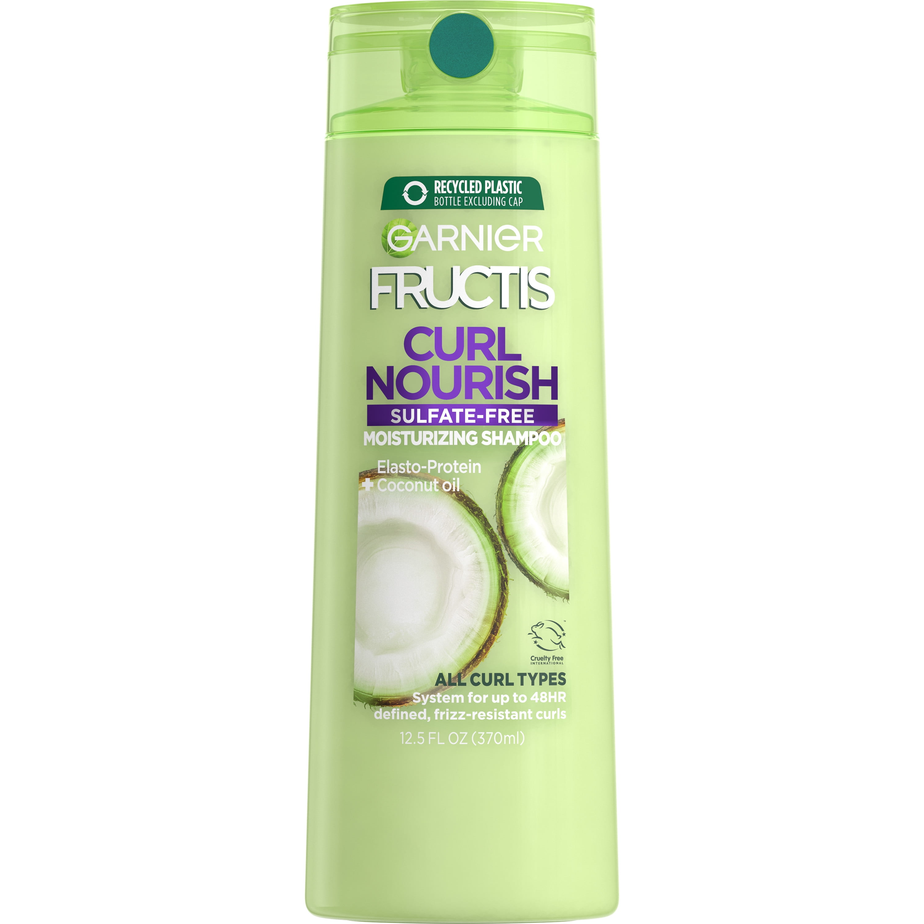 Garnier Fructis Curl Nourish Sulfate-Free Shampoo with Coconut Oil, 12.5 fl oz