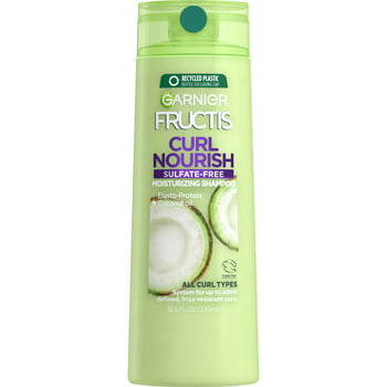 Garnier Fructis Curl Nourish Sule-Free Shampoo with Coconut Oil, 12.5 fl oz