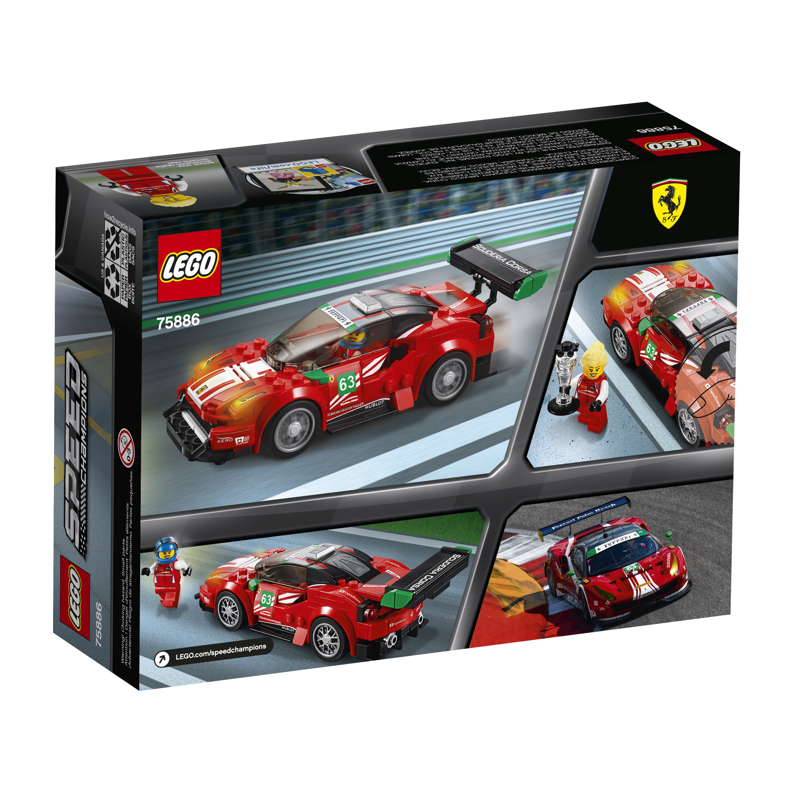 LEGO Champions Ferrari GT3 Scuderia Corsa 75886 - Walmart.com
