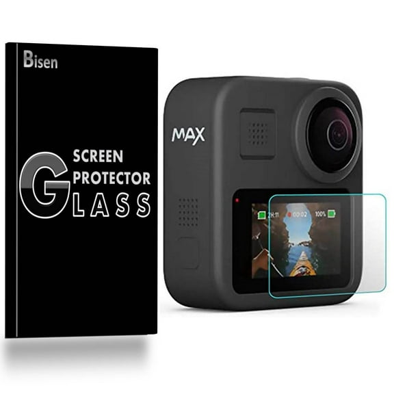 [2-Pack] Fit For GoPro Max [BISEN] Tempered Glass Screen Protector, Anti-Scratch, Anti-Shock, Shatterproof, Bubble Free