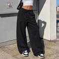 thumbnail image 4 of SUNBS Wide Leg Sweatpants for Women High Waisted Drawstring Sweat Pants With Big Patch Pockets., 4 of 9