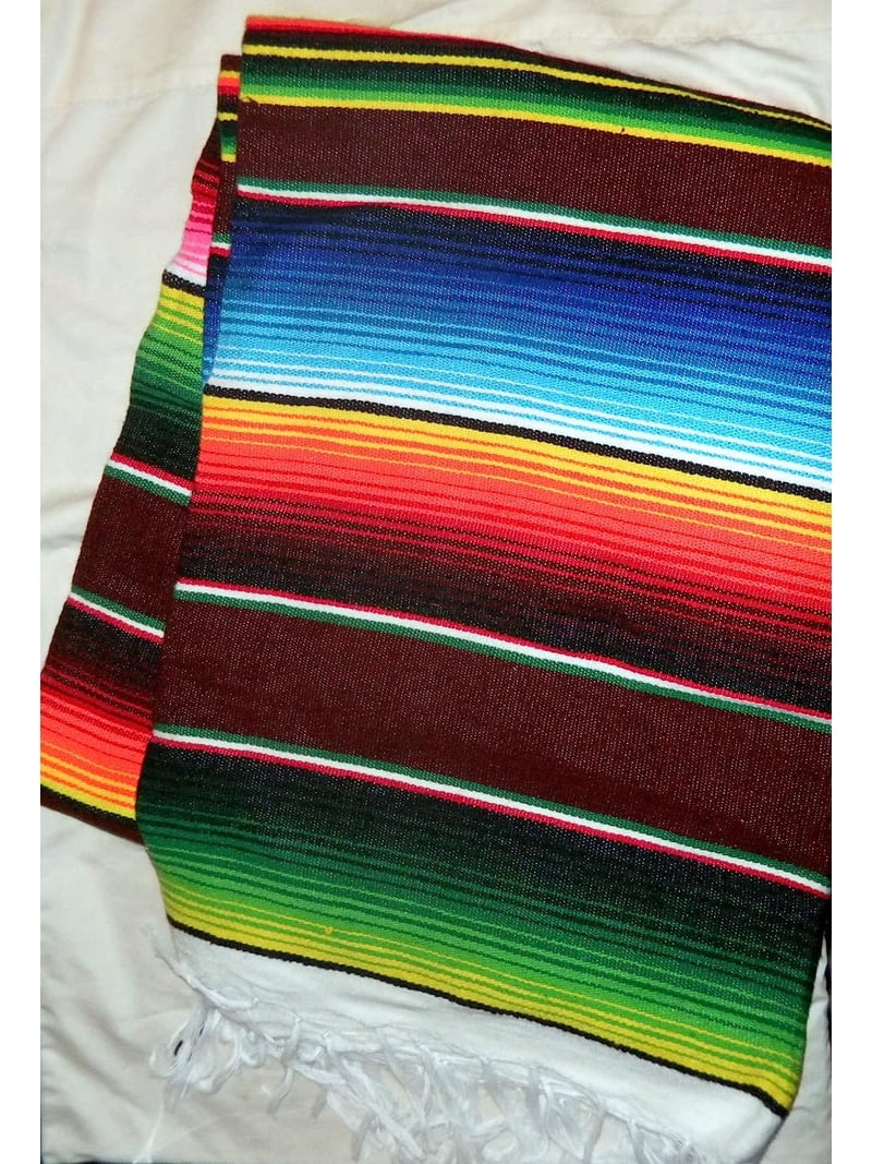 4X6 Ft. Multi-Colored Zarape Mexican Blanket - Walmart.com