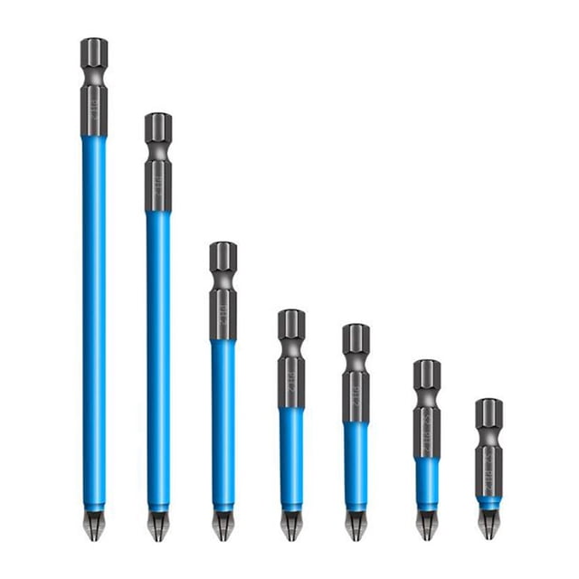 Eigraketly 7 unids/set brocas destornillador eléctrico reemplazo antideslizante cabezales cruzados accesorios de herramientas de mano Herramientas eléctricas