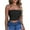 Black, variant on Womens Tube Top Summer Trendy Sexy Solid Color Crop Strapless Sleeveless Backless Vest Slim Fit Bandeau Going Out Shirts Black L