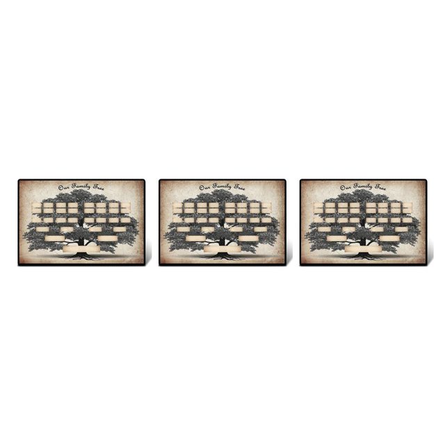 Bearachild Póster de pared de árbol genealógico, cuadro de hogar, gráficos de ascendencia para rellenar, pintura, fondo, decoración navideña, regalos Type1 NO1 Bearachild CBP188263