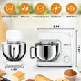 thumbnail image 6 of LINKChef Stand Mixer, 5.3QT 800W 6+P Speeds with Whisk, Dough Hook and Beater (White), 6 of 8