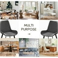 thumbnail image 5 of JERFIT Modern Upholstered Dining Chairs with Metal Legs, Set of 2, Comfortable Faux Leather Side Chairs for Kitchen, Dining Room, Cafe, Black and Gray, 5 of 10
