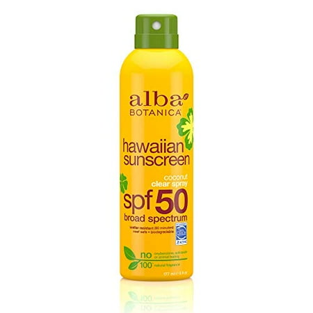 botanica alba spf hawaiian sunscreen coconut spray oz clear oil