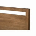 thumbnail image 5 of Baxton Studio Torino Mid-Century Modern Solid Walnut Wood Open Frame Style King Size Platform Bed, 5 of 6