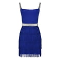 thumbnail image 3 of Vestidos Cortos Vestido ajustado Mujer Mini vestido sin mangas Vintage Tassel Clubwear (Azul M) Ygjytge para Mujer Azul T XL, 3 of 6