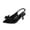 Black, variant on Women's Kitten Heel Closed Pointed Toe Sandals with Bow Back Strap Shoes for Casual Outdoor Beige