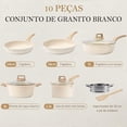 thumbnail image 2 of Sartenes Antiadherentes, Bateria de Cocina, Juego de ollas y sarten 10 Piezas, Juego de Utensilios de Cocina de Inducción de Color, 2 of 7