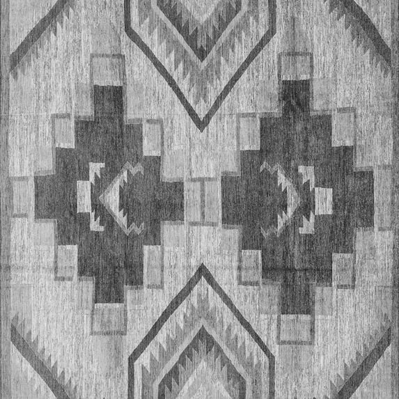 Ahgly Company Indoor Square Abstract Gray Modern Area Rugs, 8' Square