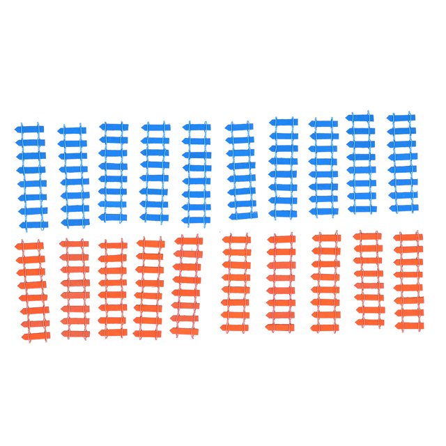 Valla en miniatura BuyWeek 20 piezas de valla de madera en miniatura naranja y azul oscuro
