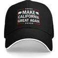 thumbnail image 1 of Make Ca Great Again Golf Hats California Stong Baseball Cap Classic Adjustable Workout Dad Caps, 1 of 8