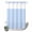 SkyBlue, variant on No Hook Shower Curtain, Navy Blue Stripe Shower Curtains for Bathroom with See Through Top Window, Modern White Vertical Striped Geometric Waterproof & Washable Bath Curtain Small Stall 36"x78"