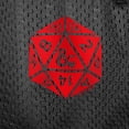 thumbnail image 5 of Dungeons and Dragons D20 Dice Mens Lined Mesh Shorts, Black, X-Large, 5 of 6