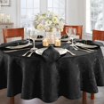 thumbnail image 1 of Elrene Home Fashions Caiden Elegance Mantel de tela damasco, 60 x 84 pulgadas, ovalado, color negro, 1 of 1