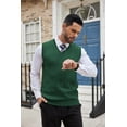 thumbnail image 3 of COOFANDY Men's Sweater Vest V Neck Slim Fit Cable Knitted Sleeveless Pullover Sweater, 3 of 5