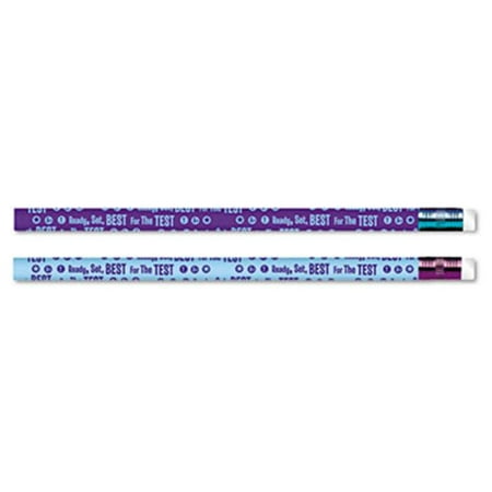 Moon Products 52060B Decorated Pencil  Ready  Set  Best for the Test  Blue-Purple Barrel 