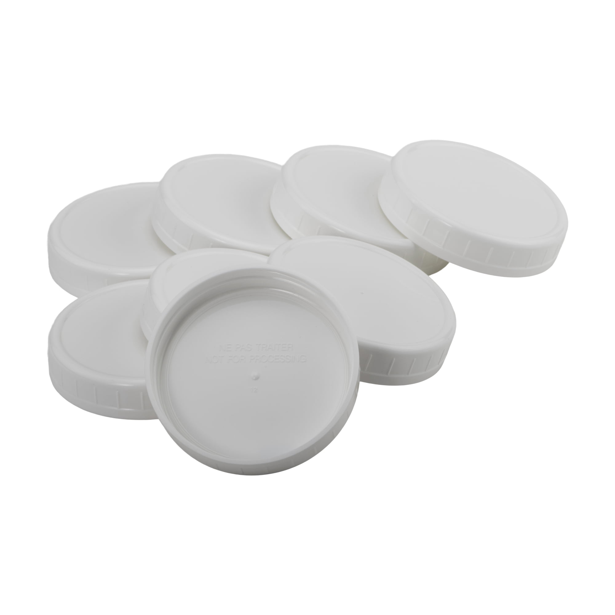 Wide-Mouth Reusable Plastic Lids for Canning Jars Mainstays 3.62 dia x .75 H 8 Count 