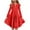 Red, variant on SERTG Kids Long Sleeve Casual Mesh Dress Spring Fall Fashion Skirt Princess Party Gown Elegant Performance for Children 3-9 Years(Blue,11 Years)